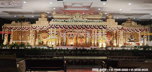 Increíble Circular Royal Mandap para boda india Mejor fibra dorada Tallada Boda Mandap Tradicional Maharani Boda Mandap EE. UU. - Product Image 3