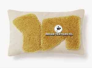 Tufted Boho Wool <b>Pillow</b> Cover By Indian Textiles H/L Handwoven Decorative <b>Throw</b> <b>Pillow</b> Luxury Boho <b>Pillow</b> - Product Image 5