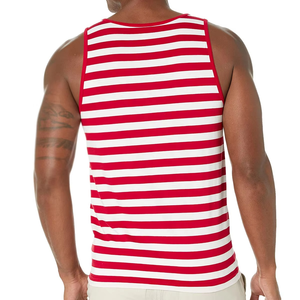 Custom logo Front Design <b>Men's</b> Spandex Cotton tank Top Quick Dry Breathable Anti-UV Eco-Friendly Casual Summer Top - Product Image 3