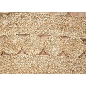 Farmhouse Style Flat Pile Eco Friendly Living Room Decor Oval Braided Jute Area Rug Solid Color - Product Image 6