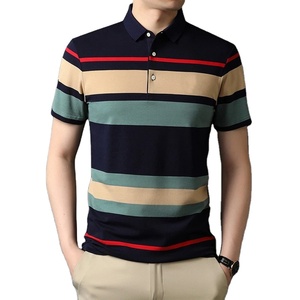 T-shirt polo orange coupe ajustée pour homme Vêtements streetwear basiques confortables en coton avec col chic Motif solide sans logo Top - Product Image 2