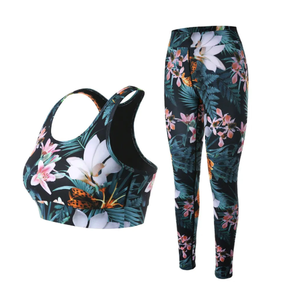 Unique Design Custom Two Tone Yoga Set for Women Solid <b>Pattern</b> Sports Fashion with Elastic Waist Fitness Yoga <b>Leggings</b> for Women - Product Image 2