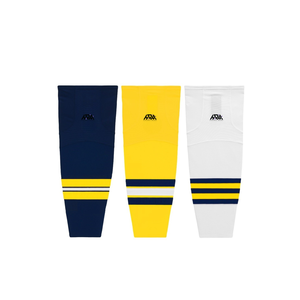 Chaussettes de hockey sur glace personnalisées en gros avec logo, chevilles côtelées élastiques, impression par sublimation, ajustement ergonomique, équipement d'entraînement pour équipes - Product Image 1