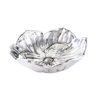 Objet décoratif, plat de service en métal, artisanat, bol à salade de fruits de luxe, vaisselle, bols, présentoir à bonbons et chocolats, bol rond de luxe - Product Image 5