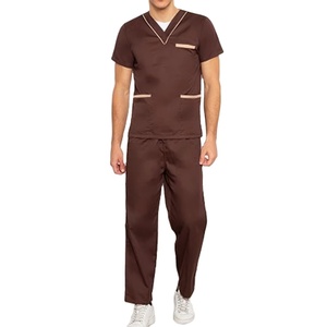 2026 Men's Knitted SpandexPolyester Nurse <b>Clothes</b> for Cross-Border Hospital Scrub Sets Hand Washing - Product Image 1