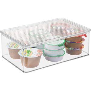 Contenitore per Dispensa e Cucina in Plastica Trasparente Senza BPA 18,4 cm x 27,3 cm x 9,5 cm Impilabile Organizzatore per Frigorifero e Congelatore - Product Image 3