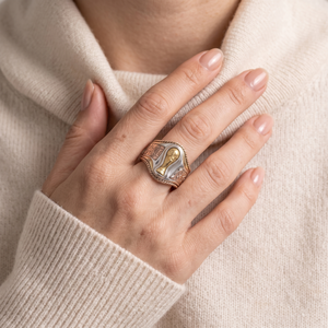 Anillo de Campeonato de Fútbol Personalizado en Plata 925 Chapado en Oro de 3 Tonos, Joyería Deportiva Hip Hop al por Mayor - Product Image 5