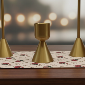 Chandelier en métal plaqué laiton doré vintage 2026, élégant pour la décoration de table de mariage et de réception - Product Image 6