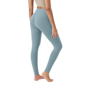 Leggings de sport pour femmes, coupe sculptante, taille haute, extensibles, pour la course à pied, l'entraînement, les activités sportives, avec poche latérale - Product Image 2