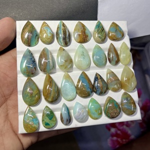 Pierres précieuses péruviennes bleues cabochon en forme de poire pour la fabrication de bijoux, prix en gros - Product Image 1