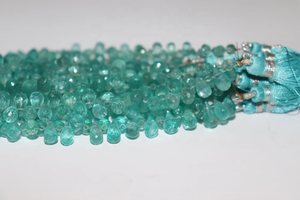 Cuentas de gota de apatita facetadas al por mayor Briolette 4*6-5*7mm 8 pulgadas gotas de corte lateral Material de piedra Natural - Product Image 3