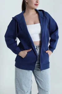 Unique Design Waterproof Breathable <b>Plus</b> <b>Size</b> Hooded Pullover Oversize Solid Eco-Friendly Long-Sleeved Autumn Casual Woman - Product Image 3