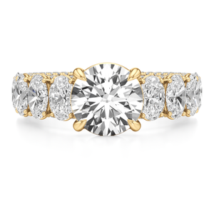 Anillo de Diamantes con Corte Redondo y Ovalado, con Garras Compartidas, Estilo Eternidad Completa - Product Image 2