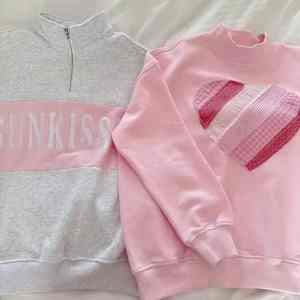 Sweat-shirts en tricot respirant à col montant rose clair, amples et à manches longues, pour femmes, collection automne/hiver, fabriqués sur mesure - Product Image 3