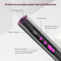 Stylo perceuse à ongles professionnel sans fil 35000 tr/min, rechargeable par USB, lime à ongles électrique en aluminium, faible bruit, machine de manucure portable