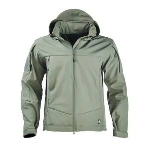 Veste d'extérieur à capuche pour homme personnalisée, fermeture éclair intégrale, couleur unie, camouflage, vente en gros, OEM, ODM, marque privée, faible MOQ, fabricant, fournisseur - Product Image 3