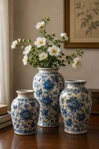 <b>Red</b> Metal Tabletop <b>Vase</b> with Floral Design Handmade for Chinese New Year Decor - Product Image 6