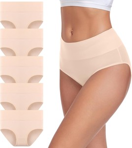 Braguitas de Cintura Alta para Mujer, Algodón Premium Elástico, Diseño Floral con Lazo, Ecológicas, Cómodas, Suaves, Transpirables - Product Image 1