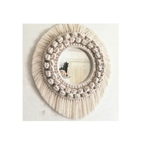Customized Macrame Wedding Art Wall Mirror <b>Rope</b> Smart Mirror High Classic Wall Vase Multiple Colors Multiple Accessory - Product Image 6