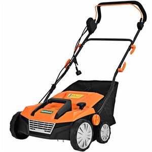 Dethatcher Elettrico Semovente Industriale Arancione da 15 Pollici, Monocilindrico a 2 Tempi per Erba, con Sacco di Raccolta da 50L Incluso - Product Image 1