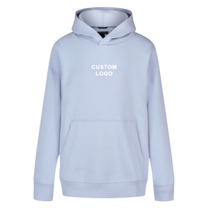 Sweat-shirt à capuche personnalisé avec logo, unisexe, bleu, coton, French Terry, poche, décontracté, vêtements d'automne, coupe classique - Product Image 4