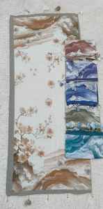 2026 Elegant Floral Print Cotton <b>Hijab</b> Set - Lightweight Summer Scarf with Tassels, Shimmer Finish, & Multi-Color Rose Patterns - Product Image 3