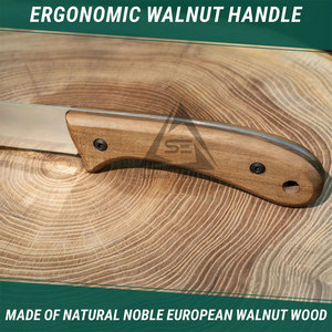 Cuchillos de Hoja Fija con Mango de Madera Personalizados con Logotipo, los Más Vendidos, Calidad Profesional OEM - Product Image 4