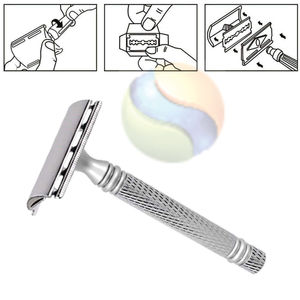 Nouveau rasoir de sécurité personnel à double tranchant en acier inoxydable de haute qualité avec lame remplaçable - Product Image 3