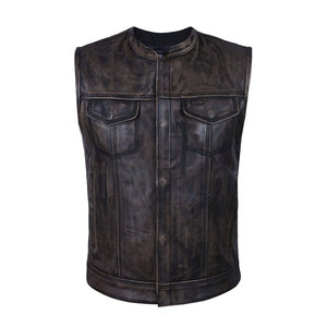 Stylish Winter Leather Vest Eco-Friendly Lightweight Breathable Design Customizable Durable Build for Men's Casual Outerwear - Product Image 1