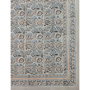 ผ้าปูที่นอนลายเรขาคณิตสีเทาแบบดับเบิ้ลมัลติ  ผ้าฝ้ายพิมพ์ลายด้วยมือ 200 เส้นด้าย  ระบายอากาศได้ดี เหมาะสำหรับใช้ในบ้าน โรงแรม และงานตกแต่ง - Product Image 2