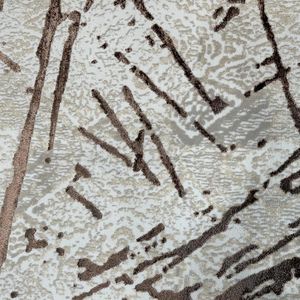 Tappeto di lusso Shifra Beige e grigio con disegno astratto bronzo Set di tappeti interni di alta qualità - Product Image 4