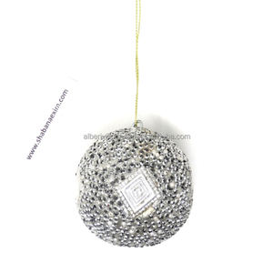 Noël verre perlé cloche arbre de noël ornements belle cloche forme arbre de noël tentures pour fête décor à la maison - Product Image 4