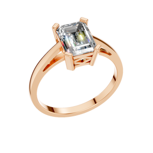 Fine Jewel Four Claw Prong 2CT Emerald Cut VVs1 Moissanite S925 Sterling <b>Silver</b> Signet Wedding Engagement <b>Ring</b> for Women Gift - Product Image 1