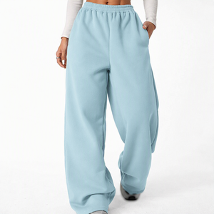 Pantalon de survêtement large personnalisé délavé à l'acide pour femme, 100 % coton épais, idéal pour l'hiver, vente en gros - Product Image 6