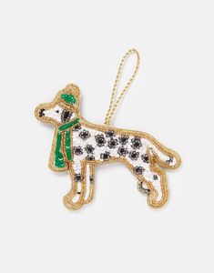 <b>Beaded</b> Dalmatian Heart Shape Velvet Christmas Ornament-Eco-Friendly Durable Factory <b>Direct</b> Sale - Product Image 2