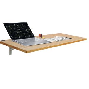 Mesa Plegable de Pared de 47.2 x 19.7 Pulgadas, Escritorio Flotante para Computadora con Soporte de Hierro para Espacios Pequeños - Product Image 3