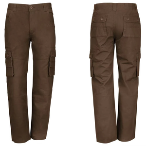 Pantalones Cargo Marrones para Hombre, Estilo Workwear, Corte Recto, con Múltiples Bolsillos - Product Image 6