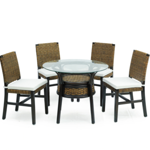 Cómodo Juego de Comedor Asiático con Estructura de Ratán, Diseño Antiguo ATHENA, para Apartamentos, Villas y Hoteles, de Indonesia - Product Image 4