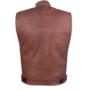 Good Quality Hot Sale <b>Men</b> Leather <b>Vest</b> Lightweight <b>Men</b> Leather <b>Vest</b> Plus Size <b>Men</b> Leather <b>Vest</b> - Product Image 2