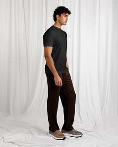 Camiseta de Manga Corta para Hombre, Corte Holgado, Informal, Lisa, de Color Sólido, Proveedor de Marca Personalizada - Product Image 3