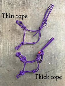 Cabestro de cuerda para caballo con anillas de latón, diseño de 6 nudos, producto al por mayor OEM ODM - Product Image 2