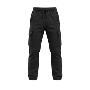 Pantalon Cargo Homme Nouveau Style Effet Délavé Multi-Poches Ample Vintage en Toile Séchage Rapide Léger avec Cordon de Serrage - Product Image 2