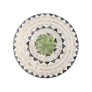 Organic Shell Mosaic Placemat Artisan Mother of Pearl Charger Plate for Boho Luxe Home and Sustainable Style - Product Image 2