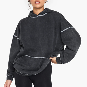 Sudaderas con Capucha para Mujer, Sudaderas Holgadas de Felpa Suave, Ropa Casual de Invierno, Venta al por Mayor, Fabricante OEM Personalizado, Proveedor, Exportador - Product Image 2