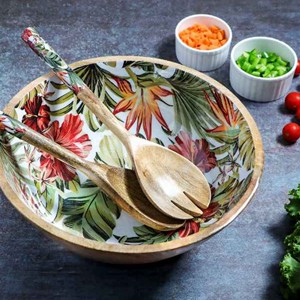 Último Modelo de Tazones para Servir Ensaladas Hechos a Mano con Madera de Mango y Acacia, Vajilla para Fiestas, HANDICRAFT HUB Uttar Pradesh - Product Image 4