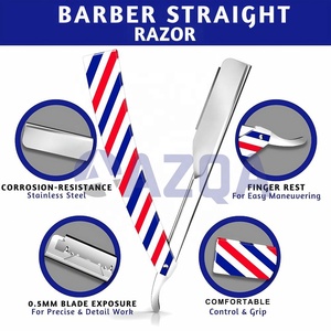 Navaja de Barbero Recta de Acero Inoxidable Premium, con Agarre Ergonómico para un Afeitado Suave y Cómodo para Hombres - Product Image 3