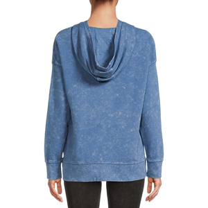 Nouvelle arrivée : sweat à capuche imprimé pour femme, effet délavé / sweat à capuche personnalisé à manches longues pour femme, effet délavé, en vente - Product Image 3