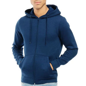 Sweat à capuche zippé oversize de haute qualité avec logo personnalisé, coupe ample et chaude pour impression en relief, en mélange de coton, basiques pour l'hiver, impression numérique - Product Image 1