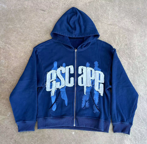 ชุดวอร์มสำหรับผู้ชายและผู้หญิงผ้าคอตตอนปะติดเสื้อมีฮู้ดลายปักลายเป็นมิตรกับสิ่งแวดล้อมโลโก้ตามสั่ง100% เป็นมิตรกับสิ่งแวดล้อม - Product Image 2