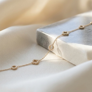Pulsera de Flores de Oro de 18k de Alta Calidad con Diamantes Naturales para Niñas y Mujeres, Joyería Fina con Certificado IGI - Product Image 6
